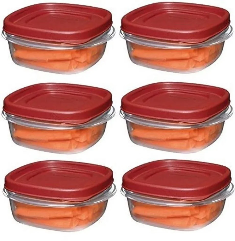 Best-Selling Rubbermaid 1776401 1 1/4-cup Easy Find Lid Food Storage Container Square 6 Pack