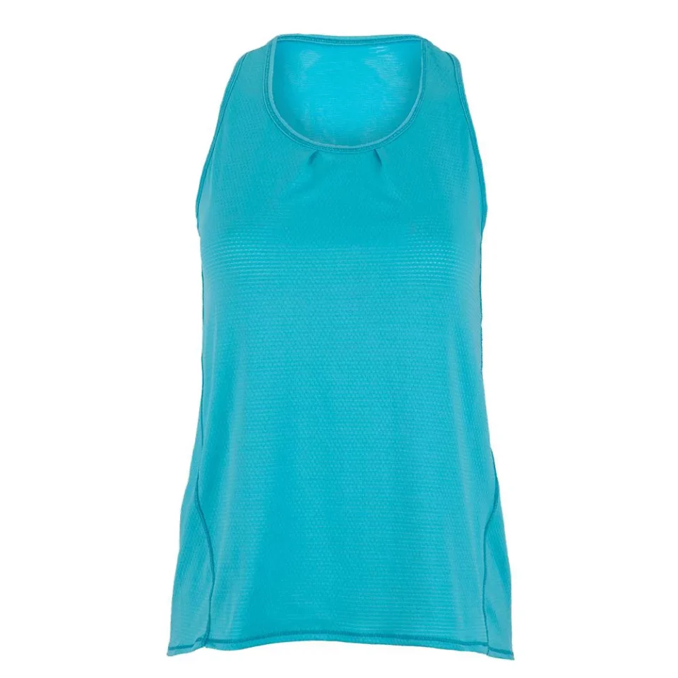 Safe Lucky In Love Women`s Tie-Back Tennis Tank ( LARGE Ocean )