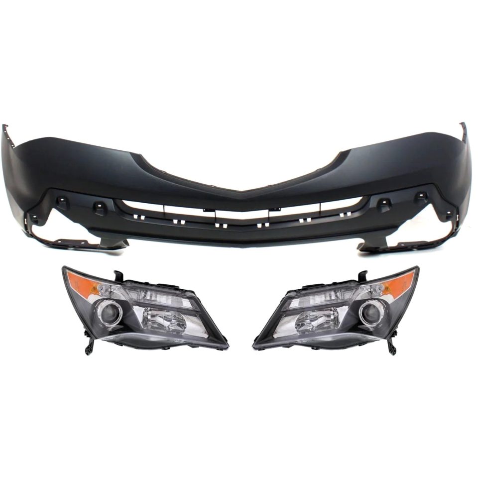 Cooking Headlight Kit For 2007-09 Acura MDX LH and RH Clear Lens with Sport Package HID