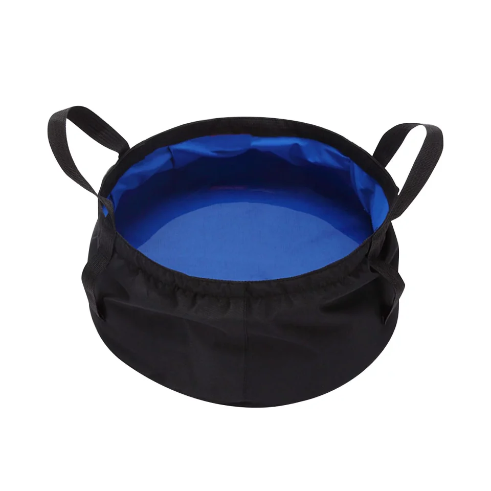 Dining Waterproof Collapsible Water Bucket with Storage Bag Lightweight Water Container Wash Basin for Camping ing Boat Car Washing Blue