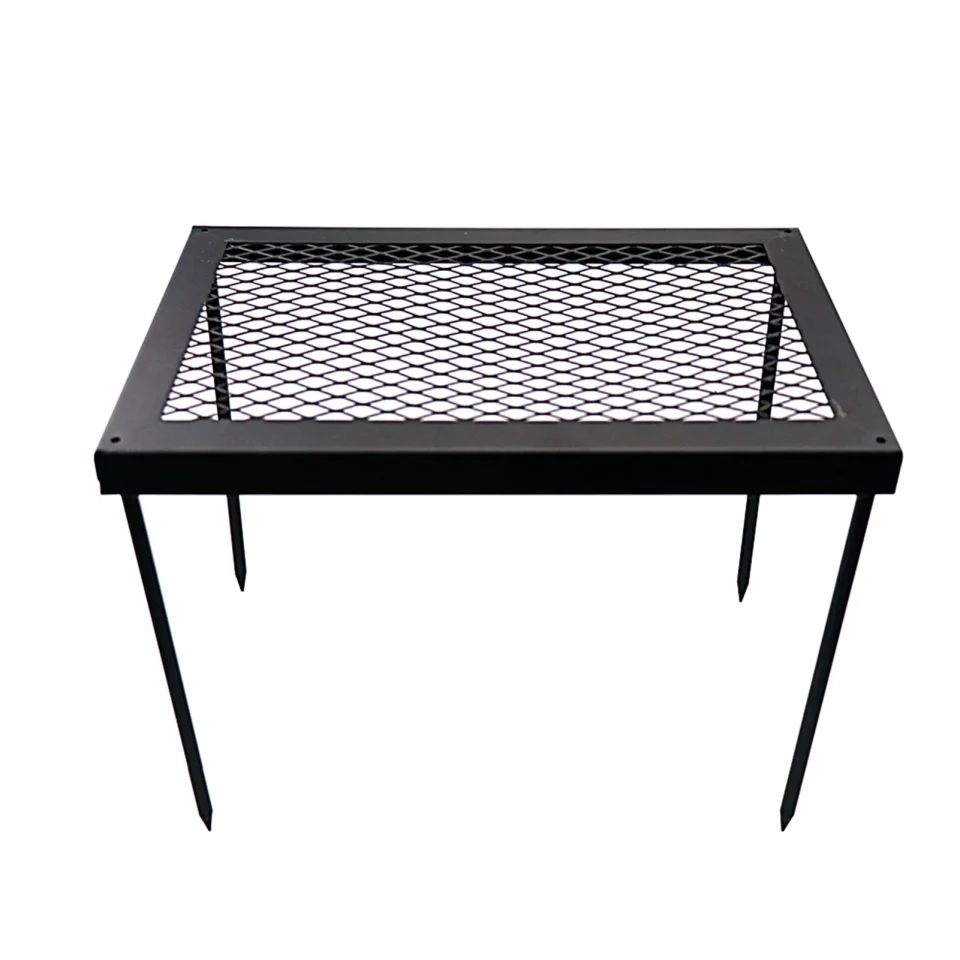 Polished Portable Tomshoo Sturdy Steel Picnic Grill Stand Table for Backyard Use and Cooking 11.8 * 7.9 * 8.7 in