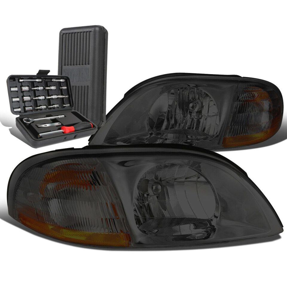 Bamboo 1999-2003 d Windstar Smoked Amber Turn Signal Headlight Lamps+Tool Box