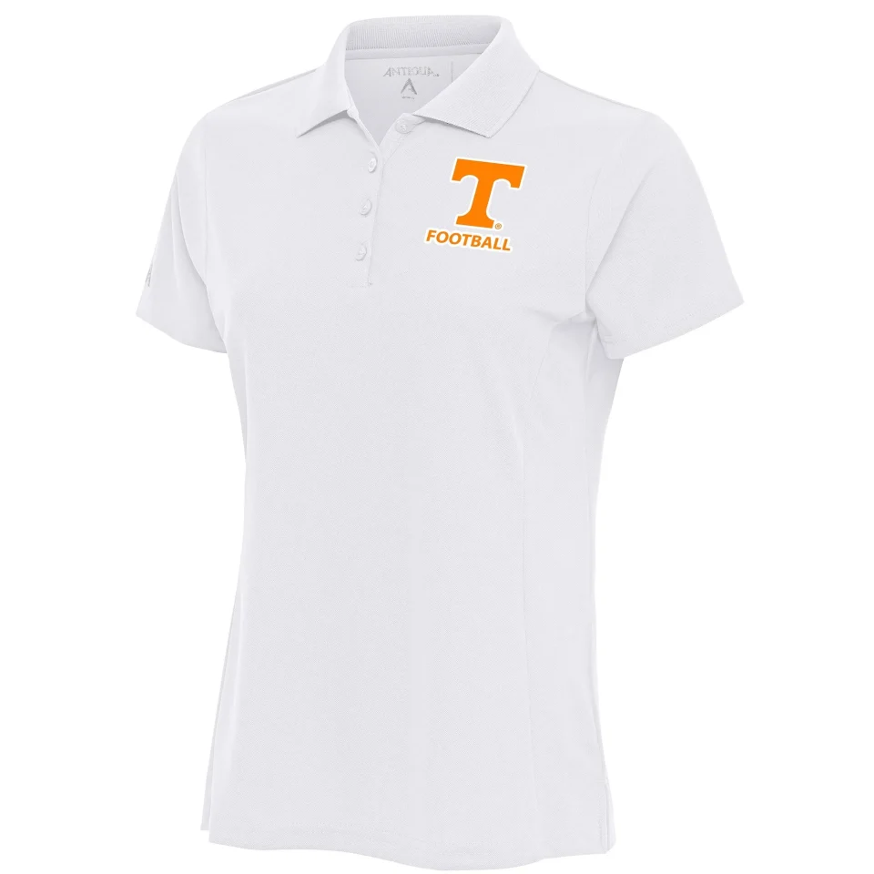 Long-Lasting Women's Antigua White Tennessee Volunteers Football Legacy Pique Polo