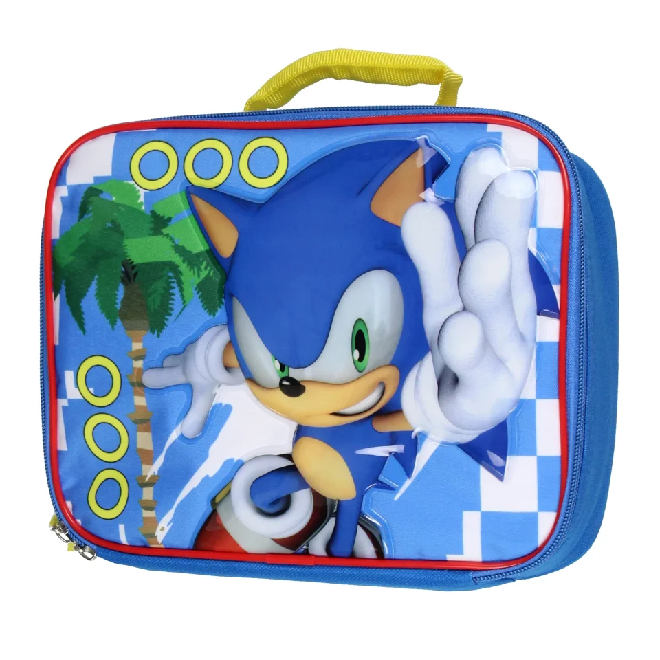Safe Best-Selling Sonic The Hedgehog Kids Lunch Box Raised Character Insulated Lunch Bag Tote