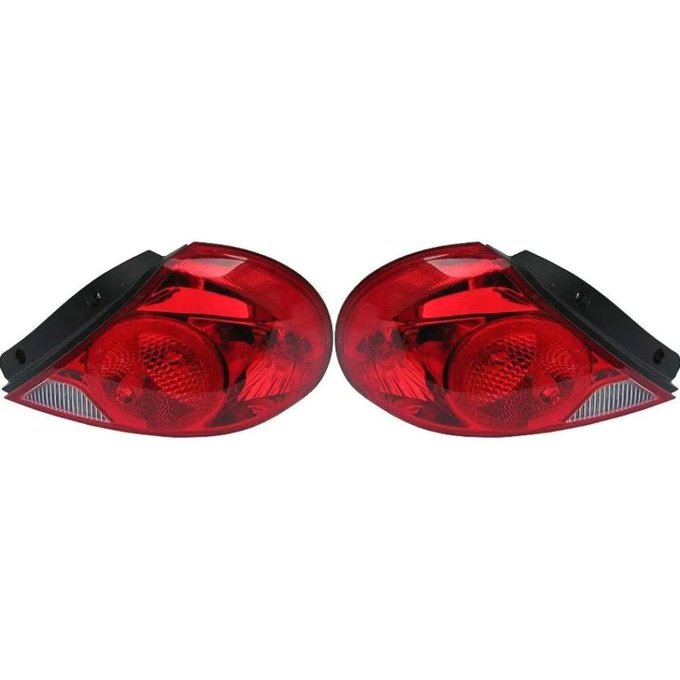Pure Storage Halogen Tail Light Set For 2002-2004 Kia Spectra Clear/Red Lens w/ Bulbs 2Pcs