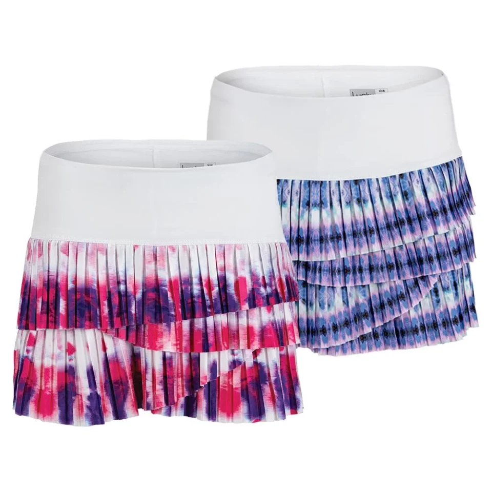 Popular Durable Lucky In Love Women`s Pleated Scallop Tennis Skort ( X-Large L81955 Sunburst )