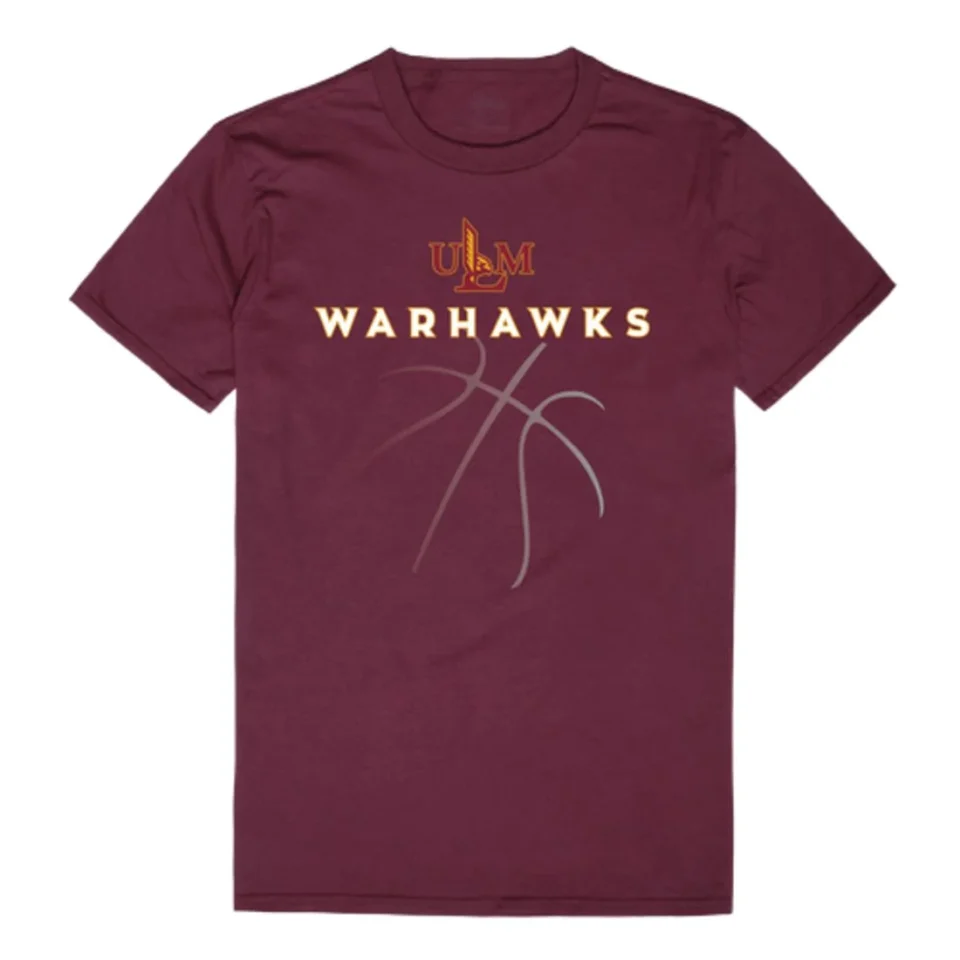 Food-Grade Durable Louisiana Monroe Warhawks Basketball T-Shirt Maroon Small