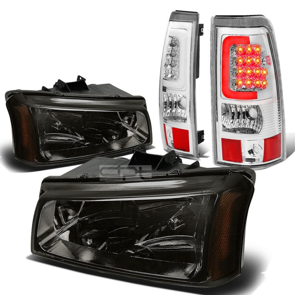 Select 03-07 SILVERADO SMOKED CRYSTAL HEADLIGHT+CORN
