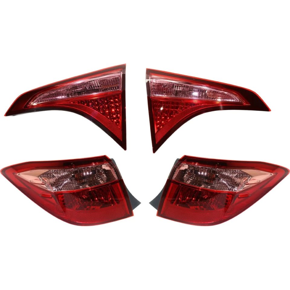 Core Tail Lights For 2017-2019 Toyota Corolla LH/RH Inner Outer w/ bulb Halogen CAPA