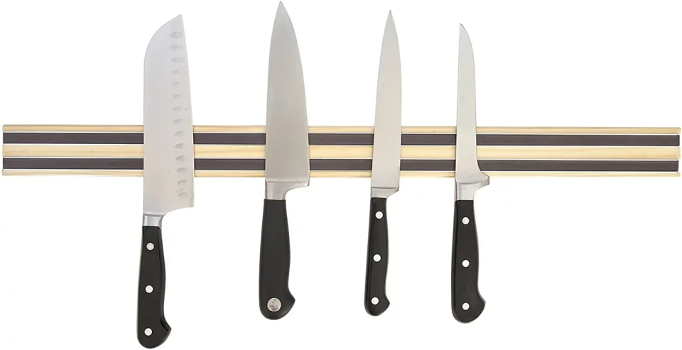 Home Fox Run 6618 Magnetic Knife Utensil Tool Bar, 18, Brown