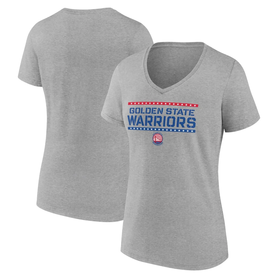Outdoor Women's Fanatics Branded Gray Golden State Warriors Hoops For Troops Training V-Neck T-Shirt