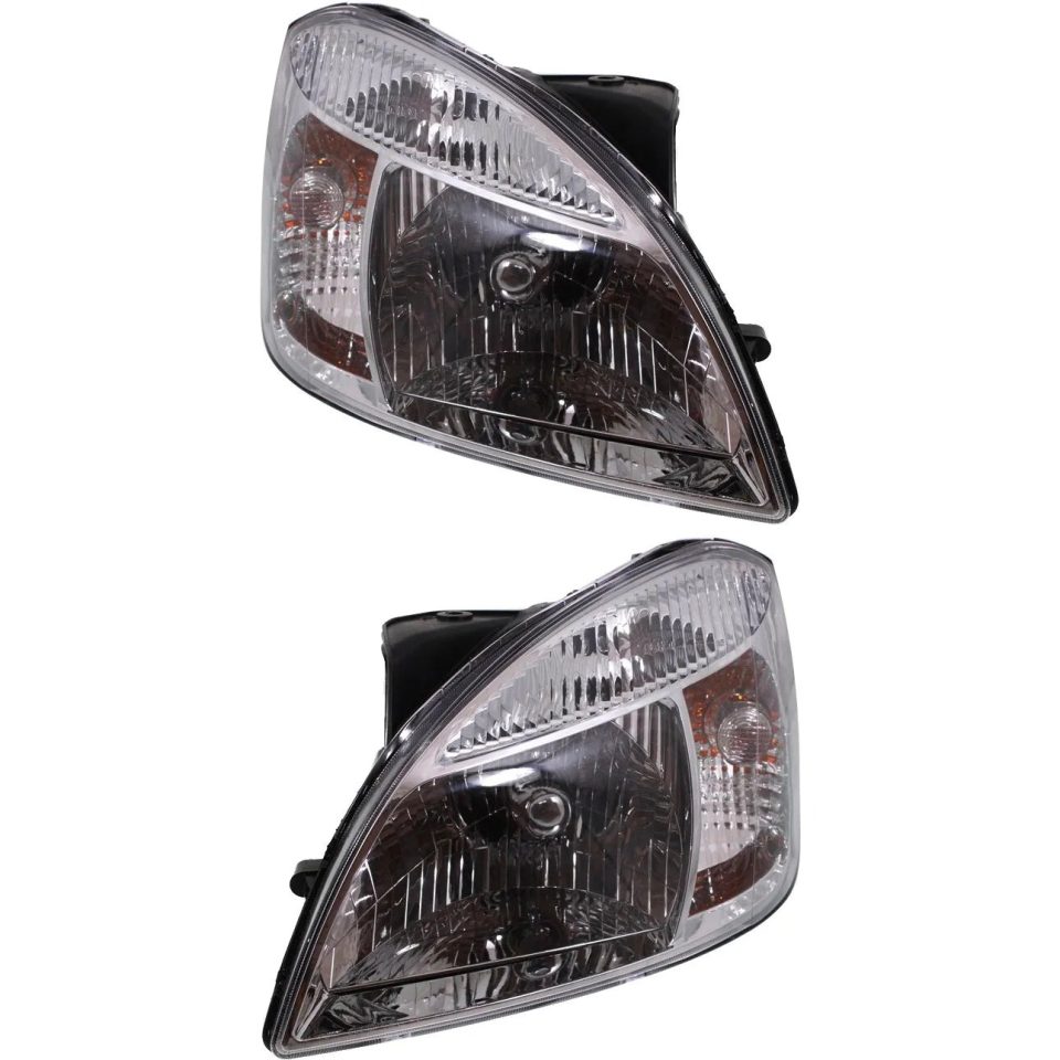 Dining Office Headlight Set For 2009 2010 2011 Kia Rio Left and Right With Bulb CAPA 2Pc