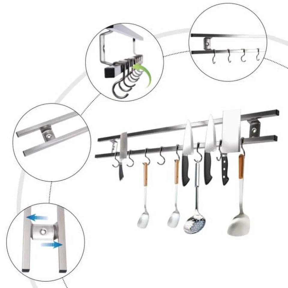 Upgraded Modern Magnetic Knife Holder Magnetic Utensil Hanger Concave Baseplate