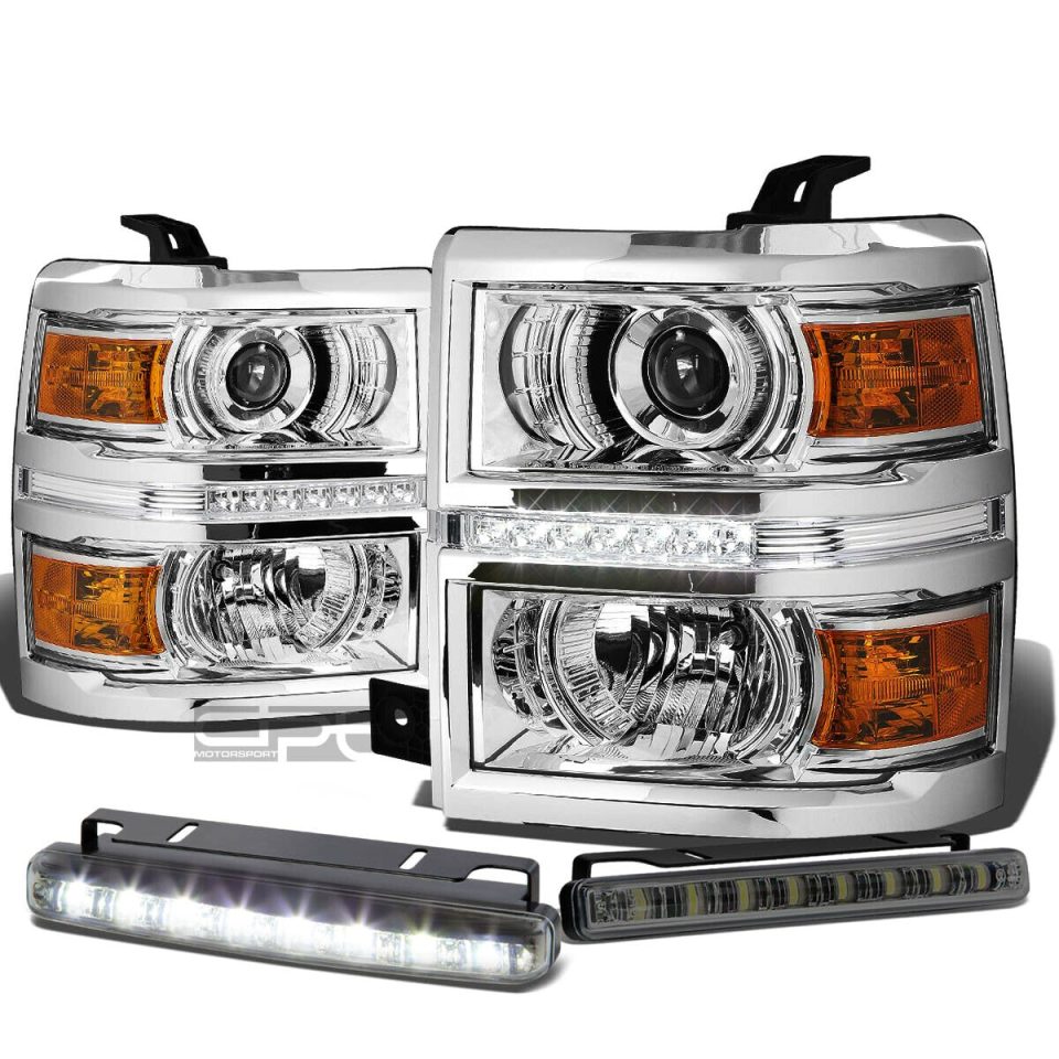 Top-Rated CHROME PROJECTOR HEAD+DRL+BUMPE