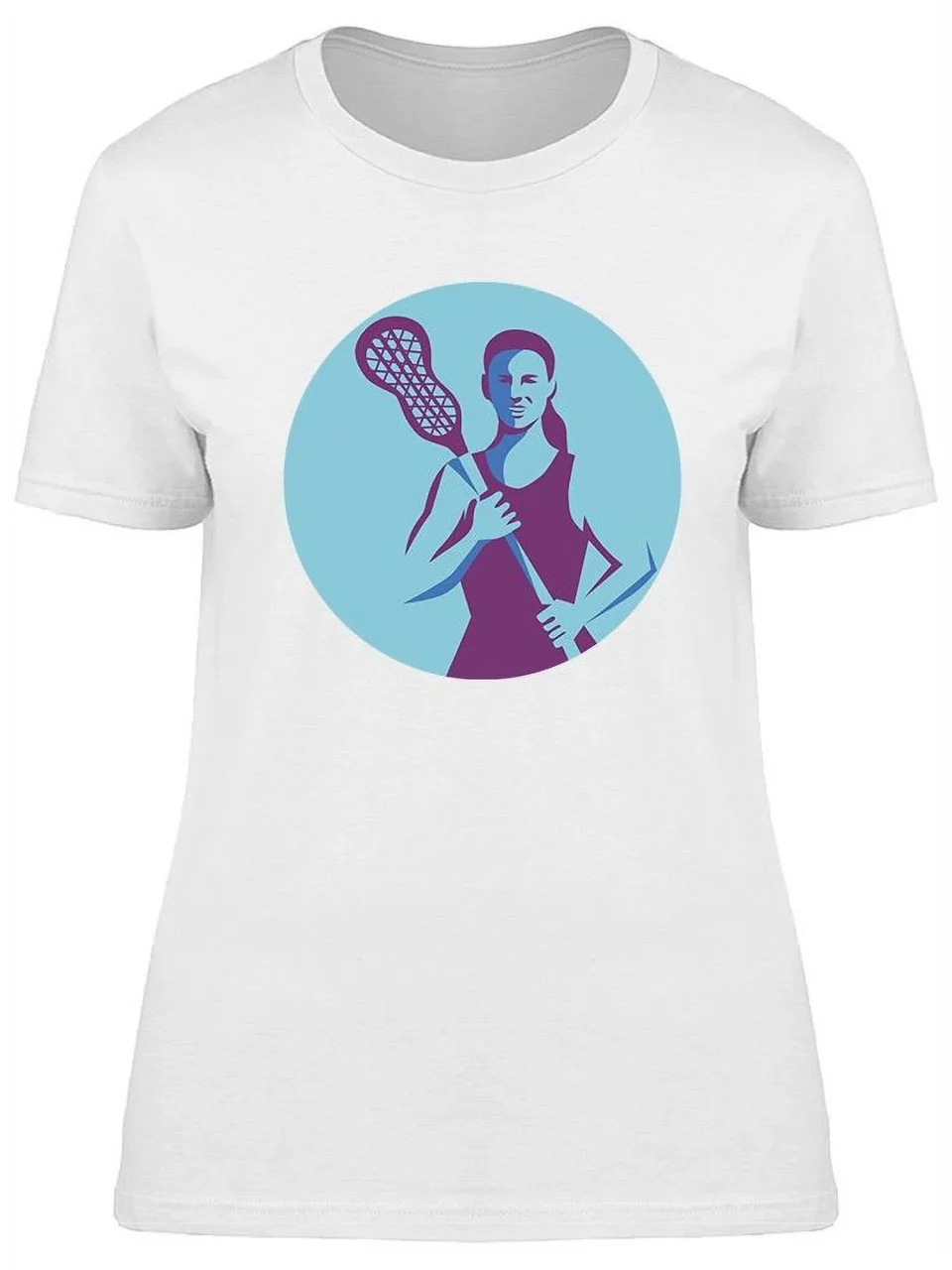Ceramic Female Lacrosse Player T-Shirt Women -Image by Shutterstock, Female XX-Large