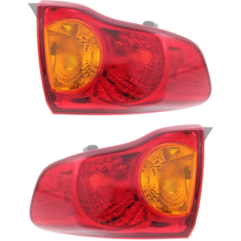 Leak-Proof Tail Light For 2009-2010 Toyota Corolla Set of 2 Left and Right Outer CAPA