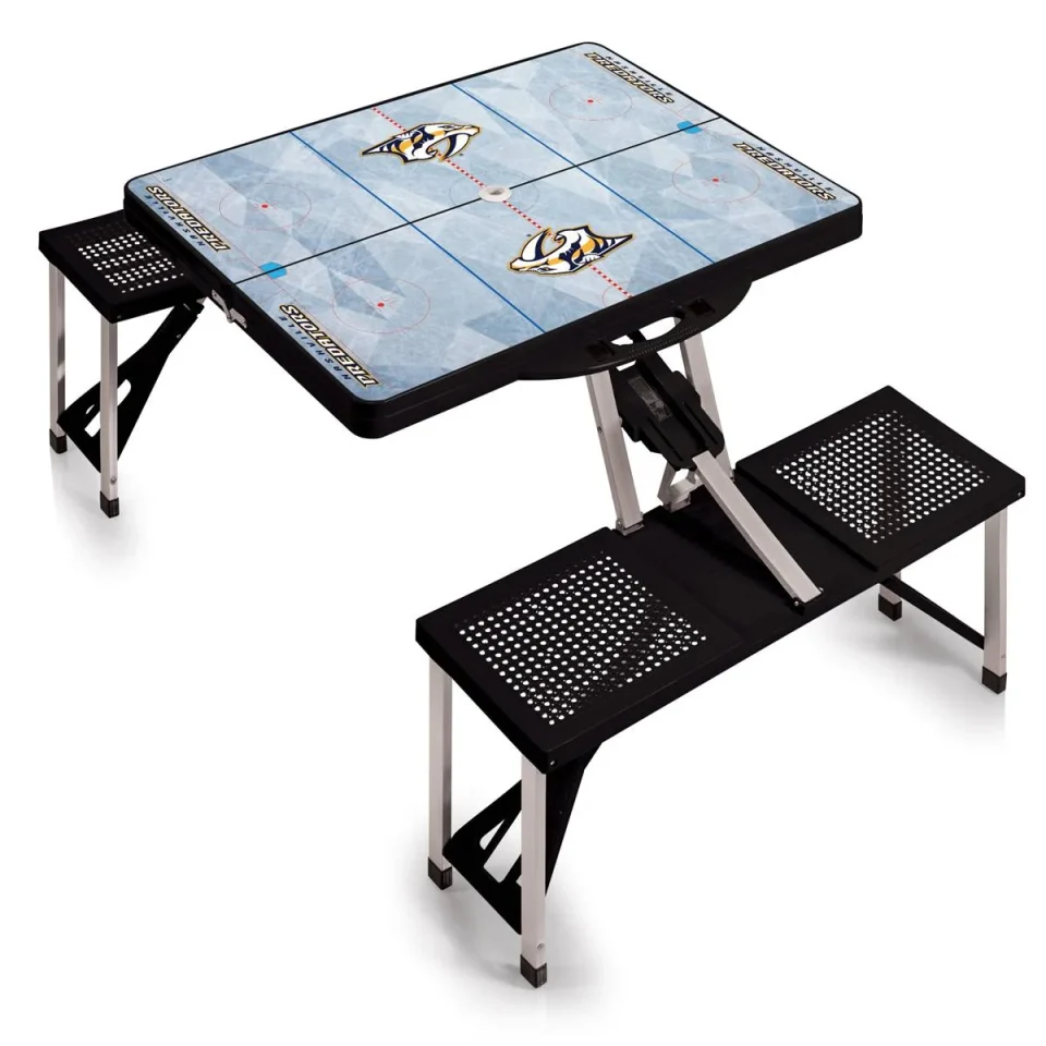Easy-Clean Nashville Predators Portable Folding Picnic Table