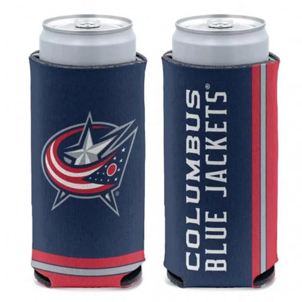 Essential Glossy NHL Columbus Blue Jackets Can Cooler Slim Can Design