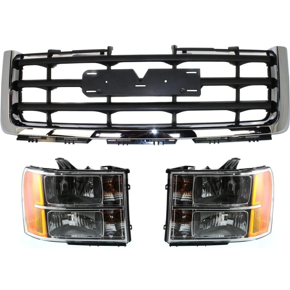 Wooden Cleaning Headlight Kit For 2007-2013 GMC Sierra 1500 Driver and Passenger Side Halogen