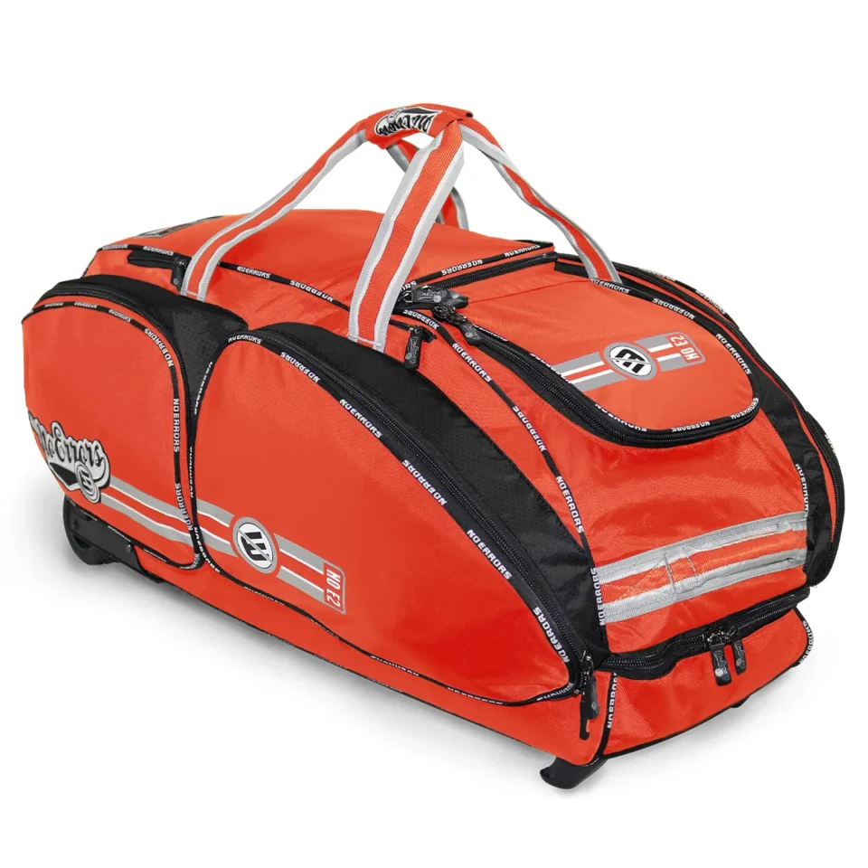 Space-Saving No Errors NO E2 Wheeled Catchers Gear Bag - Large Baseball and Softball Bag for Catcherﾡﾯs Equipment with Fatboy Wheels