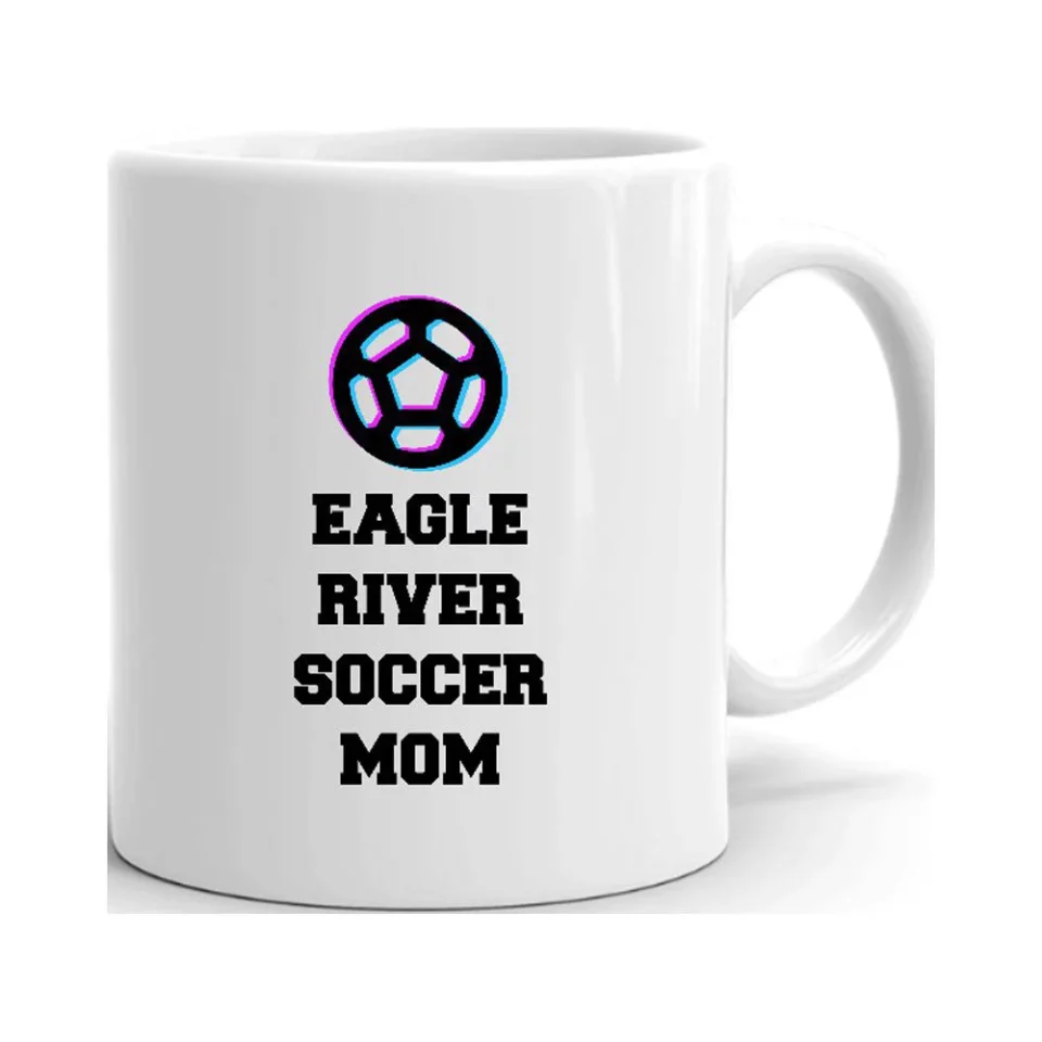 Thickened Tri Icon Eagle River Soccer Mom Ceramic Dishwasher And Microwave Safe Mug By Undefined Gifts