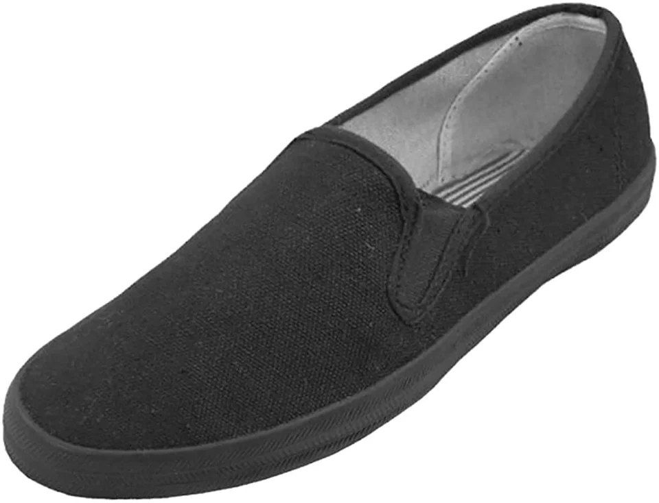 Bamboo Men's Canvas Loafers Sneakers Slip On Fashion Twin Gore Comfort Shoes