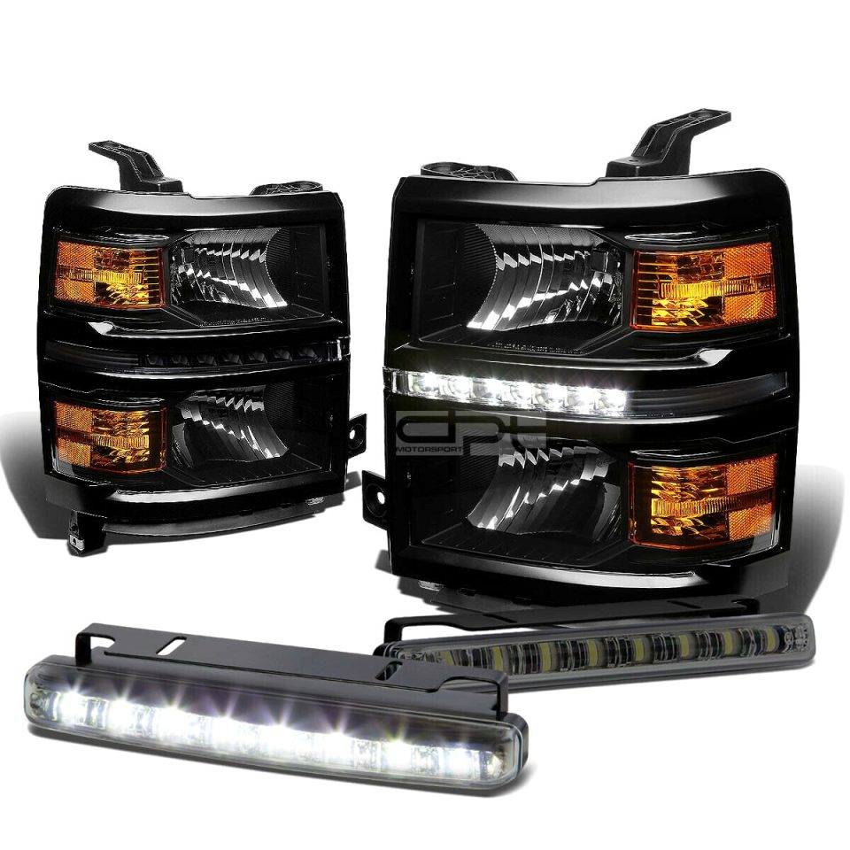 Eco-Friendly BLACK HOUSING LED DRL HEADLIGHT+CORN