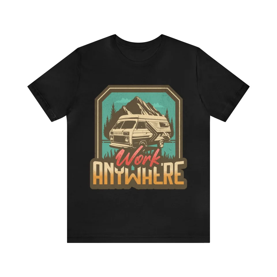 Home Digital Nomad T-Shirt, Frequent Traveler Shirt, Work Anywhere, Unisex