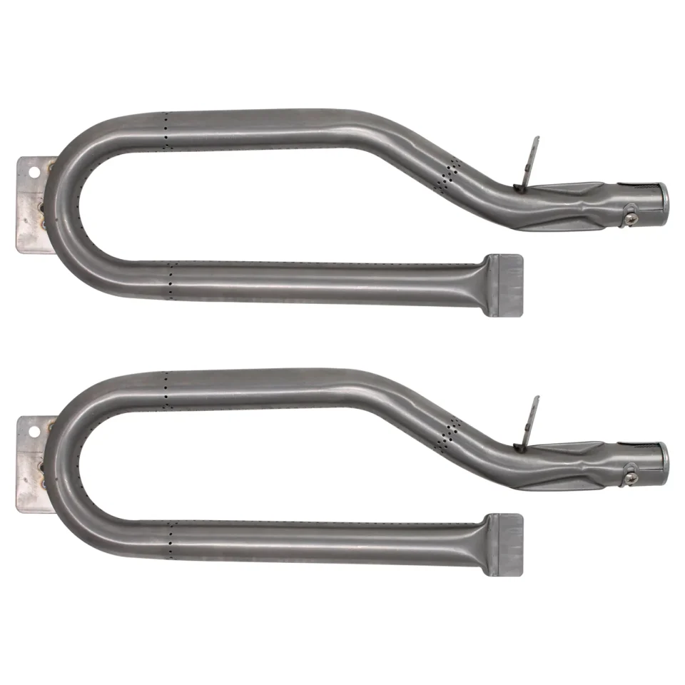 Ceramic 2-Pack BBQ Gas Grill Tube Burner Replacement Parts for Outdoor Gourmet BQ06042-1 - Compatible Barbeque Stainless Steel Pipe Burners