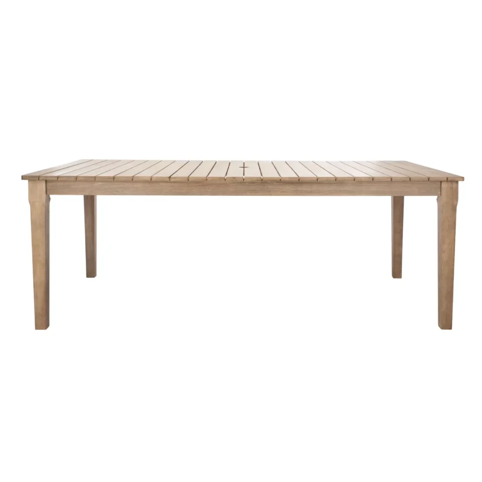 Upgraded Easy-Clean SAFAVIEH OUTDOOR COUTURE Dominica Outdoor Dining Table Natural