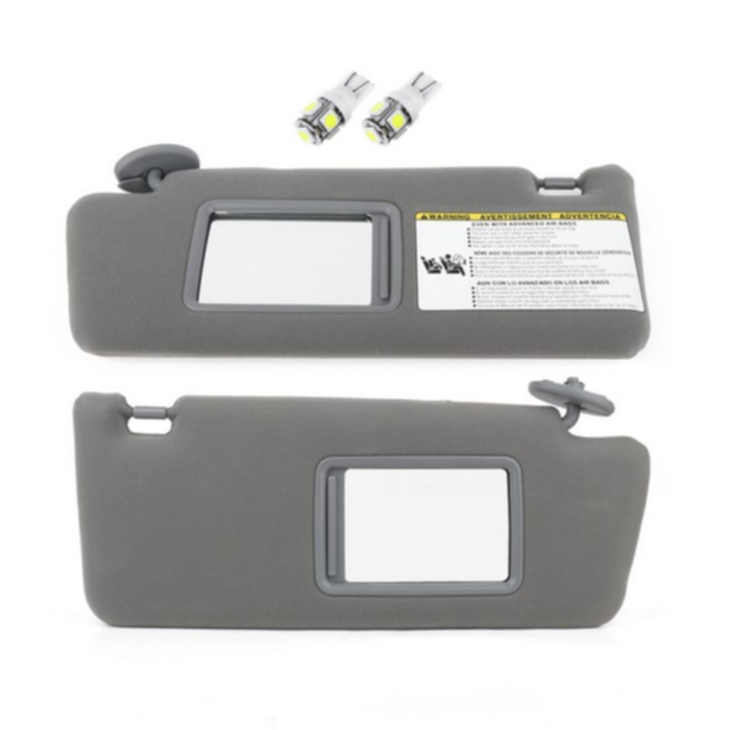 Healthy Silicone Left & Right Sun Visor Gray without Sunroof for Toyota (74320-04161-B1)- 2 PCS